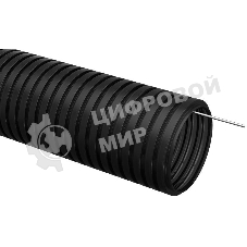 Труба гофрированная ПНД d16 мм с зондом черный (уп. 25 м) IEK CTG20-16-K02-025-1
