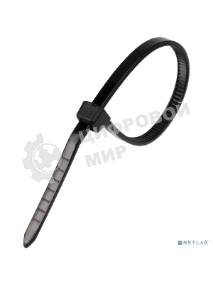 Стяжка нейлоновая Exegate EX253852RUS неоткрывающаяся CV-200B, 200 мм, упак. 100 шт черная