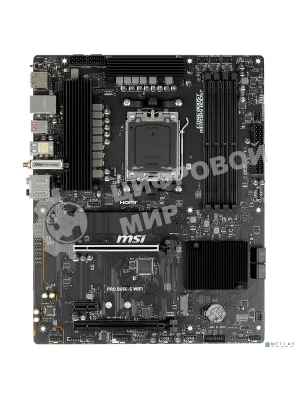 Материнская плата MSI PRO B650-S WIFI, AM5, AMD B650, 4xDDR5, 4xSATA, 2xM.2, 1xPCI-E 4.0 x16, 1xPCI-E 4.0 x4, 1xHDMI, 1xDP, 1x2.5Gb LAN, 3xUSB 3.2 Gen 1, 3xUSB 3.2 Gen 2, 6x3.5 мм, 7.1, Standard-ATX