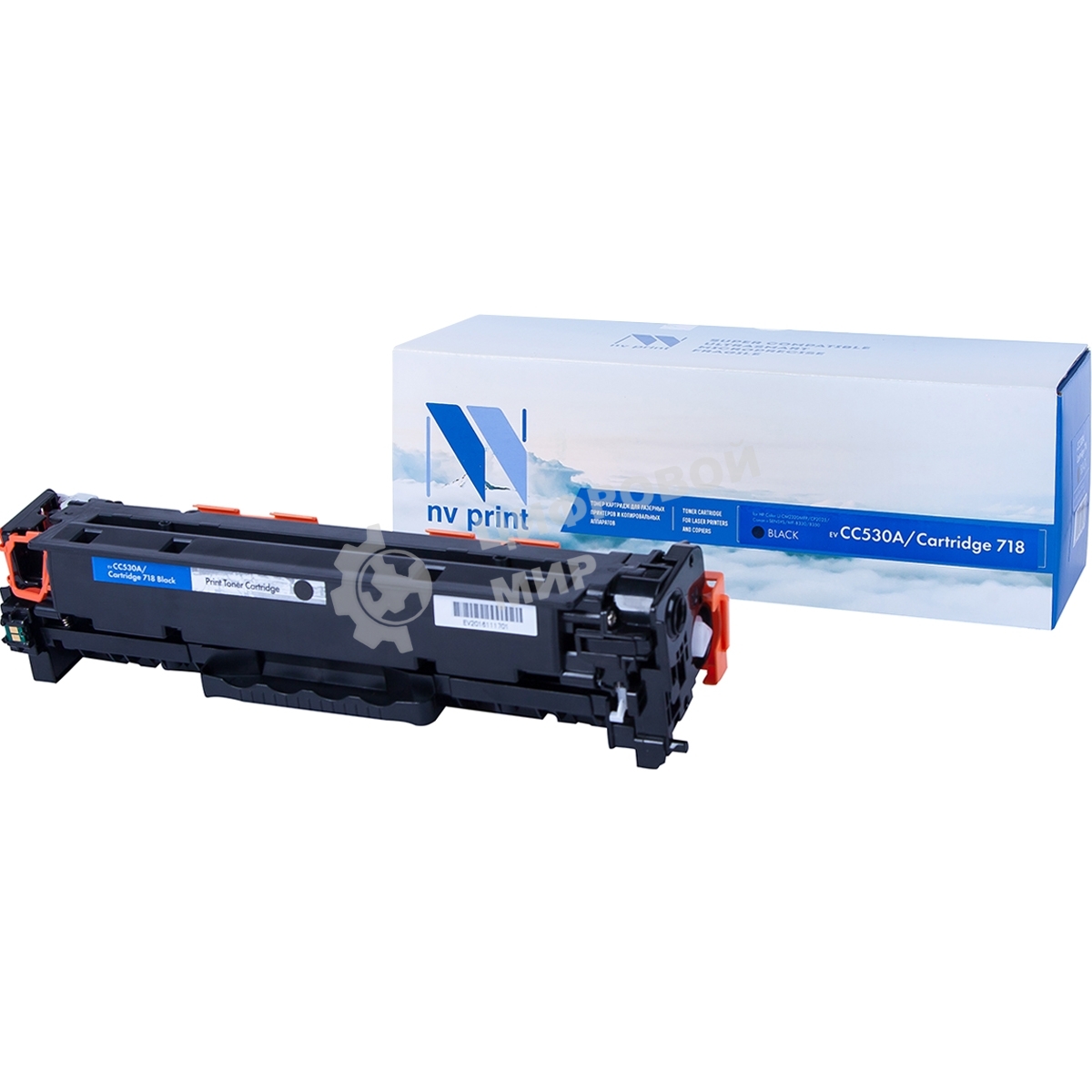 Картридж лазерный NVPrint совместимый HP CC530A/Canon 718 черный для LJ Color CP2025/Canon i-SENSYSLBP-7200C(3500k)