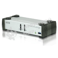 Переключатель, электрон., ATEN KVM+Audio+USB 3.0, 1 user USB+DP => 2 cpu USB+DP, со шнурами DP 2x1.5м.+USB 2х1.8м., 3840x2160 30Hz, настол., исп.стандарт.шнуры, без OSD, некаскад., (DisplayPort ver 1.1)
