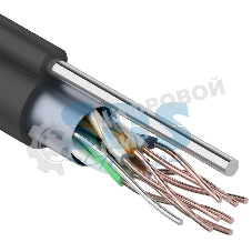 Кабель витая пара PROconnect FTP 4PR 24AWG, cat.5e, наружный (OUTDOOR) + ТРОС*1 (бухта 305 м)