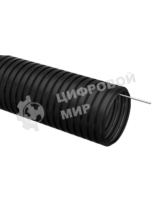 Труба гофрированная ПНД d2 0мм с зондом черный (уп. 25 м) IEK CTG20-20-K02-025-1
