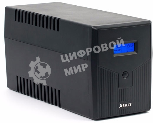 Источник бесперебойного питания SKAT-UPS 2000/1200 220В 1200Вт 2 АКБ 9А·ч внутр. меандр. стабилизация напряжения