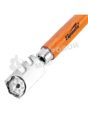 Стеклорез 6-роликовый с деревянной рукояткой Sparta