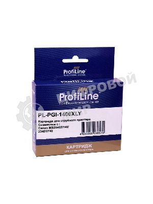 Картридж струйный ProfiLine PL-PGI-1400XLY для принтеров Canon MB2040/MB2140/MB2340/MB2740 с чернилами Yellow