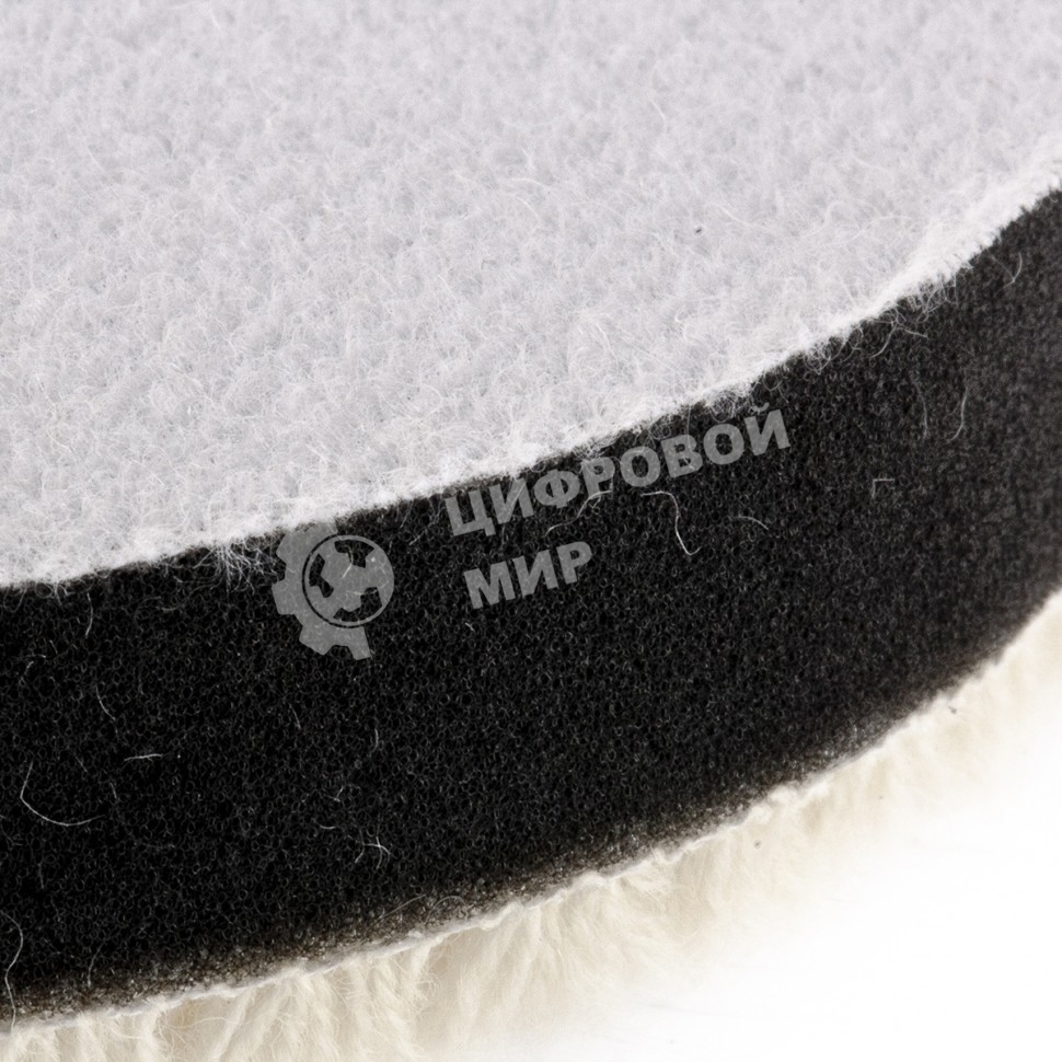 Насадка полировальная Matrix под липучку, 150 мм короткая плетеная шерстяная нить