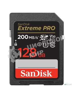 Флеш карта SanDisk Extreme PRO 128Gb SDXC Memory Card 200MB/s