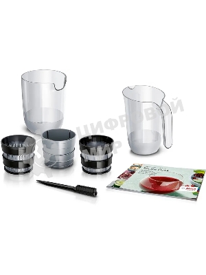 Соковыжималка Bosch MESM731M черный, шнековая вертикальная, 150 Вт, 1000 мл, электронное, реверс