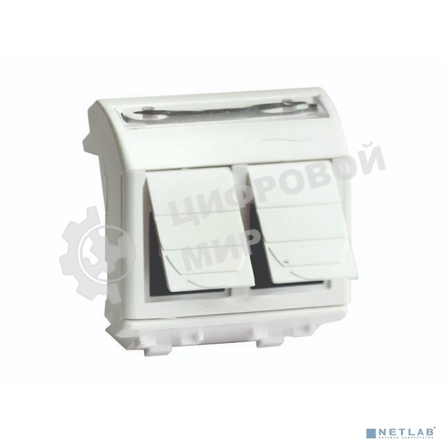 Компьютерная розетка Dkc 76643B R J -45, кат.5Е (2 разъема АМР), белая, 2 мод.