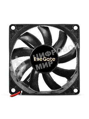Вентилятор 12В DC ExeGate EX08015B2P (80x80x15 мм, 2-Ball (двойной шарикоподшипник), 2pin, 2000RPM, 21dBA)