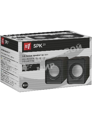 Акустическая система 2.0 Defender #1 SPK 22 черный, 5 Вт, питание от USB