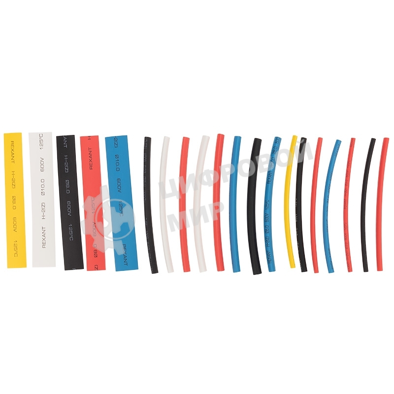 Термоусаживаемые трубки Rexant AUTO PLUS 2:1 (Набор 19 шт.)