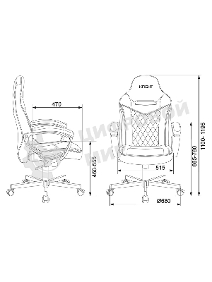 Кресло Бюрократ VIKING 6 KNIGHT BR FABRIC коричневый, ткань, 120 кг, механизм качания
