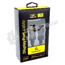 Кабель DisplayPort Cablexpert CC-DP8K-6, v1.4, 1.8м, 20M/20M, нейлоновая оплетка, метал. разъемы, пакет