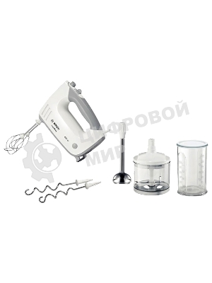 Миксер ручной Bosch MFQ36480 450Вт белый/серый