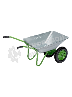 Тачка садовая Сибртех 2-х колесная, грузоподъемность 120 кг, объем 65 л