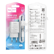 Блок питания (сетевой адаптер) HOCO C134A Solid USB-Type-C с кабелем, белый