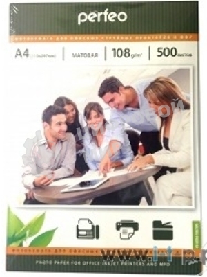 Бумага Perfeo PF-MTA4-108/500Бумага Perfeo матовая, А4 108 г/м2, 500 л