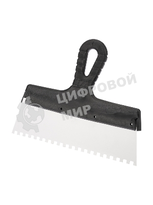 Шпатель фасадный Rexant 250 мм зуб 6х6 нержавеющая сталь, пластмассовая рукоятка