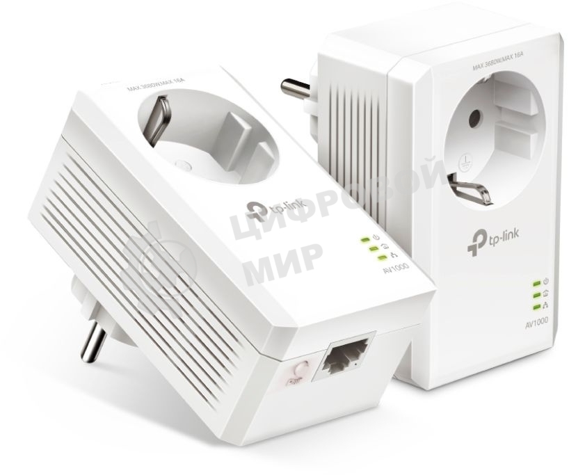Сетевой адаптер TP-Link AV1000 Gigabit Passthrough Powerline Starter KitSPEED: 1000 Mbps PowerlineSPEC: Broadcom CPU, HomePlug AV2, 1+1 Gigabit PortFEATURE: Plug and Play, tpPLC Utility, Pair for More Security, Extra Power SocketKIT: 2× TL-PA7017P