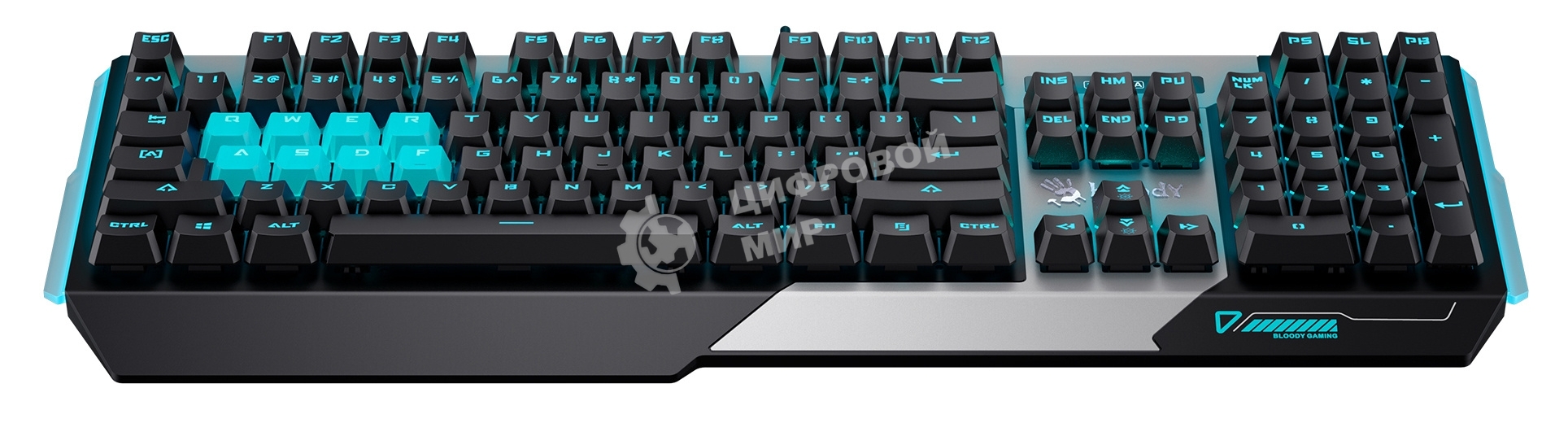 Клавиатура проводная A4Tech Bloody B865 USB серый/черный