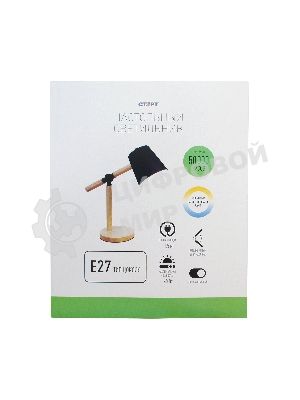 Светильник настольный СТАРТ CT83, E27, до 40Вт, 1,5м, черный