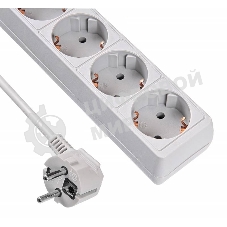 Сетевой фильтр Buro 500SL-3-G 3 м, 5 розеток, серый (пакет ПЭ)