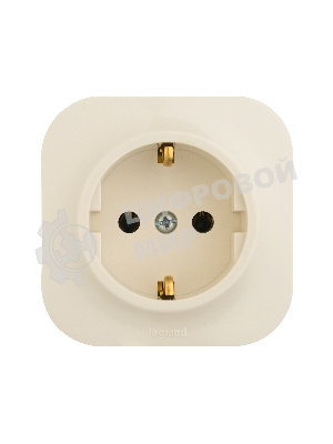 Розетка Legrand 782241 с заземлением без шторок (Слоновая кость)