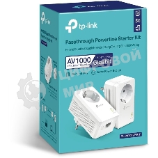 Сетевой адаптер TP-Link AV1000 Gigabit Passthrough Powerline Starter KitSPEED: 1000 Mbps PowerlineSPEC: Broadcom CPU, HomePlug AV2, 1+1 Gigabit PortFEATURE: Plug and Play, tpPLC Utility, Pair for More Security, Extra Power SocketKIT: 2× TL-PA7017P