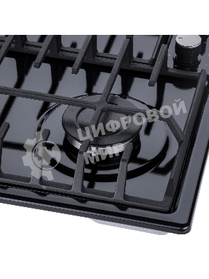 Газовая варочная панель Maunfeld EGHE.64.6CB/G, 4 конфорки, эмалированная сталь, черный