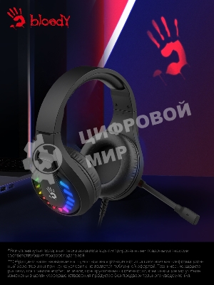Гарнитура Bloody G230 чёрный, проводная, подсветка