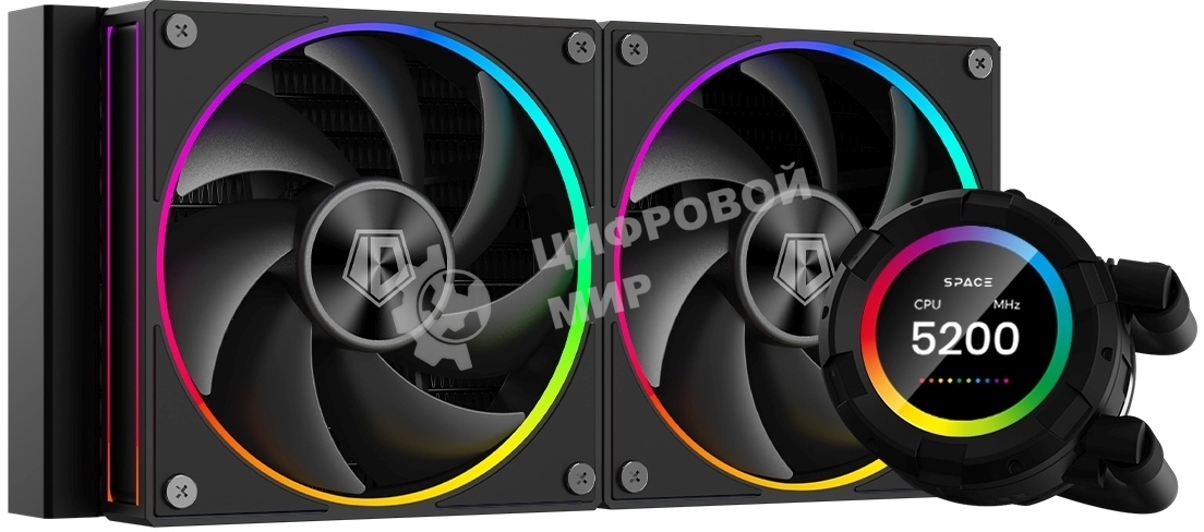 Система жидкостного охлаждения ID-Cooling SL240 черный 120мм алюминий+медь 2000rpm 30db 4-pin 300W