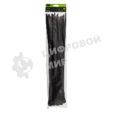 Хомуты Сибртех, 500 х 8 мм, пластиковые, черные, 50 шт.