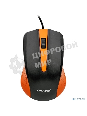 Мышь проводная ExeGate Professional Standard SH-9030BO черный/оранжевый, 1200 dpi, USB, кнопки - 3