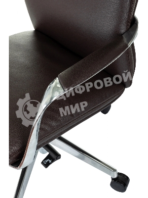 Кресло Бюрократ VEGA коричневый, кожа