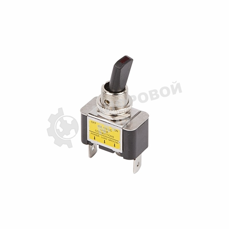 Тумблер Rexant 12V 30А (3c) ON-OFF однополюсный с зеленой LED подсветкой