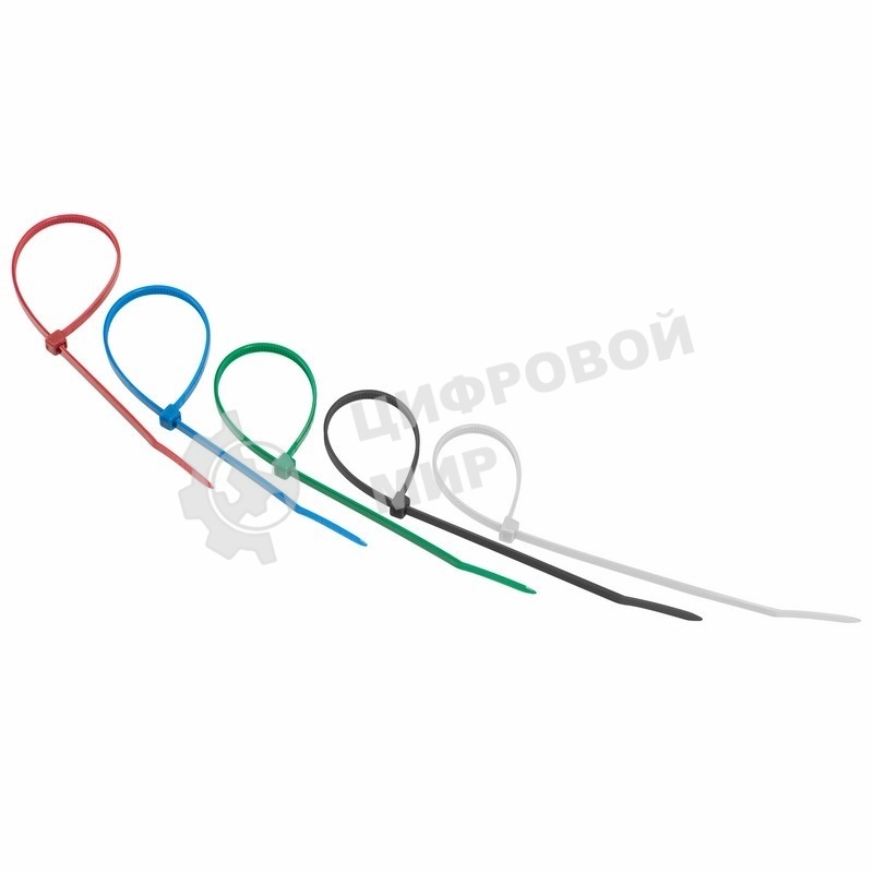 Хомут-стяжкa нeйлонoвая Rexant 250x3,6 мм, цветная, упаковка 25 шт.