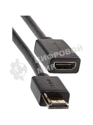 Кабель удлинительный HDMI-19M---HDMI-19F ver 2.0, 2m, TELECOM TCG235MF-2M
