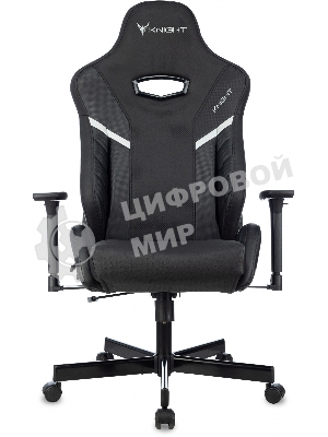 Кресло Knight Thunder 5X черный, экокожа, 120 кг, механизм качания