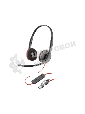 Гарнитура Plantronics Blackwire 3220 чёрный, проводная, USB