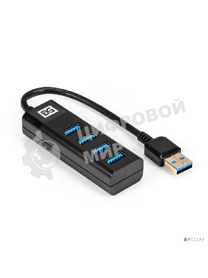 USB-концентратор 4-в-1 ExeGate DUB-4TP (кабель-адаптер USB3.0 --> 4xUSB3.0, Plug&Play, черный)
