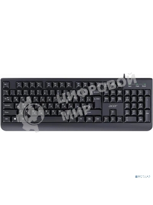 Клавиатура Acer OKW400 проводная, USB Type-A, черный