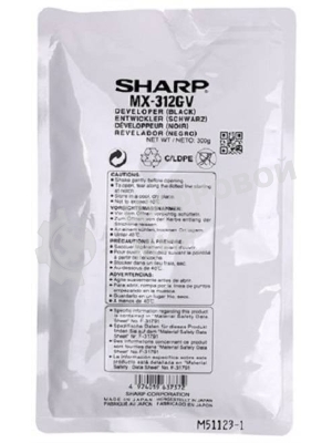 Девелопер Sharp MX312GV черный, 75000 стр., для AR-5726/5731/MX-M260/M264/M310/M314/M354