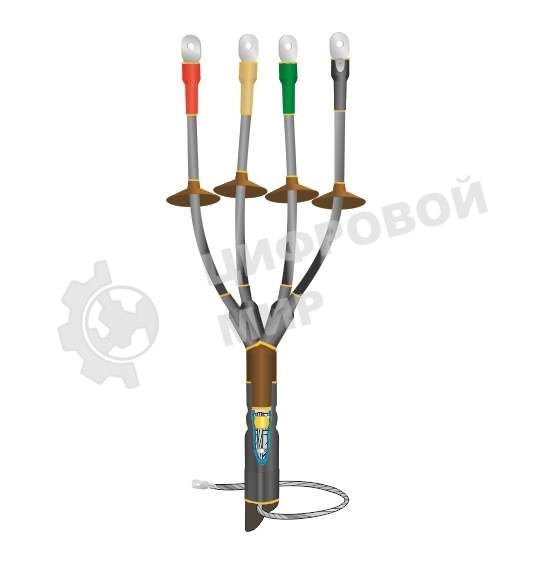 Муфта кабельная концевая наружной установки 1кВ КНТпН 4х(35-50мм) с болтовыми наконечниками Нева-Транс Комплект 22020096