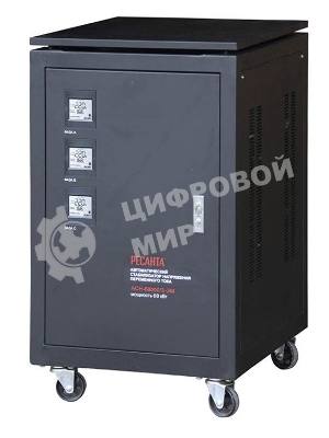 Стабилизатор напряжения Ресанта АСН-60000/3-ЭМ однофазный белый (63/4/10)