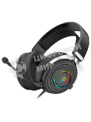 Гарнитура Bloody G535 чёрный/серебристый, проводная, подсветка