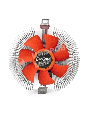 Кулер для процессора ExeGate EE80-PWM серебристый/красный, 90 мм, алюминий, 2400 об/мин, 24 дБ, 4 pin, 65 Вт, 50 мм
