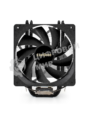 Кулер для процессора ExeGate Dark Magic EE400XL-PWM черный, 120 мм, алюминий/медь, 2400 об/мин, 37 дБ, 4 pin, 140 Вт, 155 мм