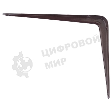 Кронштейн угловой с ребром Сибртех 250 х 300 мм, коричневый